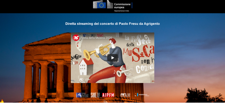 Valle dei Templi, 21 giugno Festa della Musica. In diretta streaming il concerto di Paolo Fresu