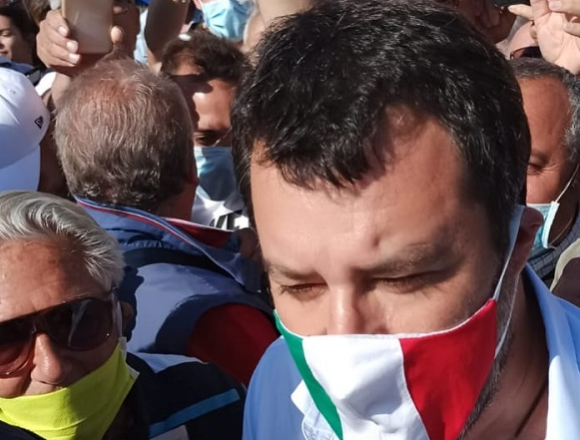 Salvini ieri in Sicilia Salvini ieri in Sicilia