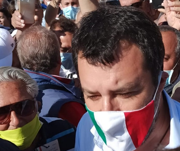 Salvini ieri in Sicilia