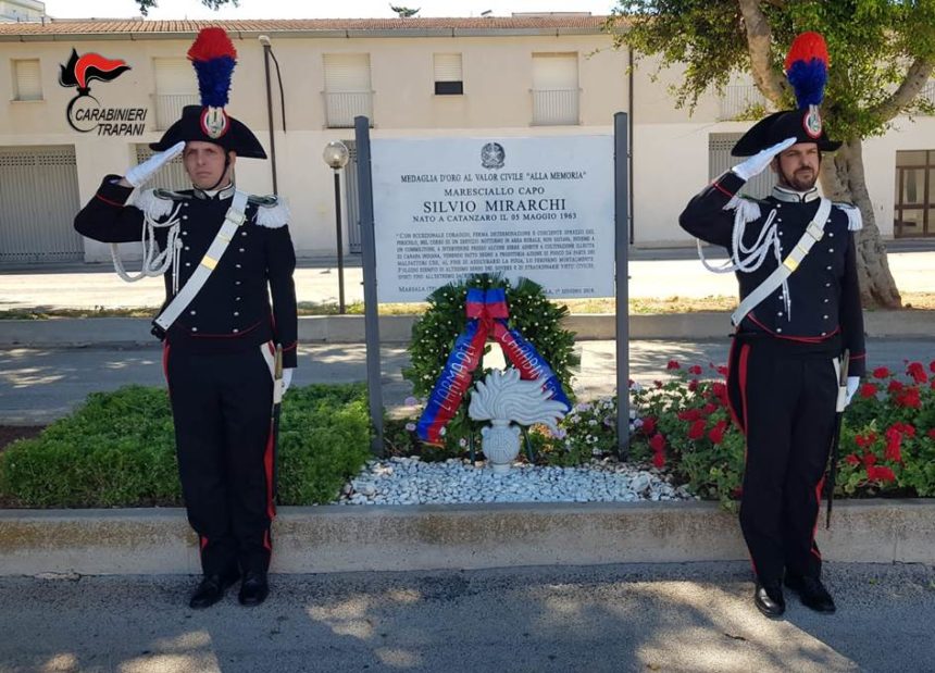 Marsala: commemorazione del 4° anniversario dell’uccisione del Maresciallo Silvio Mirarchi