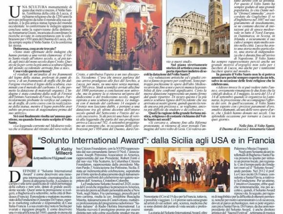 Su “America Oggi” si parla del Solunto International Award”. La direttrice del Vomere Rosa Rubino membro della giuria” Bellissima coincidenza proprio nel giorno del 124 compleanno del mio giornale” Su “America Oggi” si parla del Solunto International Award”. La direttrice del Vomere Rosa Rubino membro della giuria” Bellissima coincidenza proprio nel giorno del 124 compleanno del mio giornale”