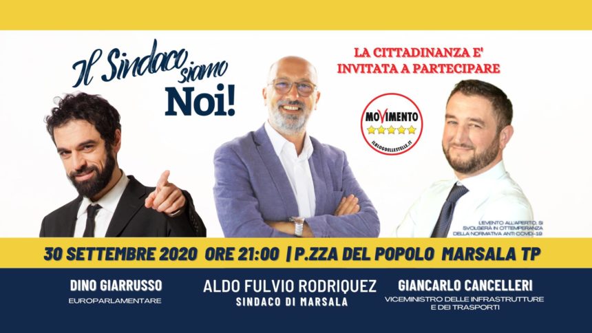 Cancelleri e Giarrusso con Aldo Rodriquez