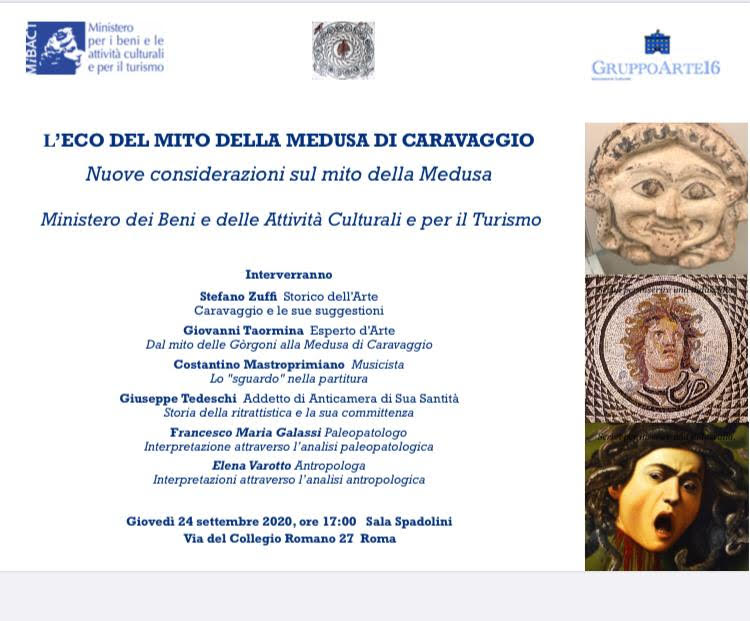 Nuove considerazioni sul mito della Medusa.  A Roma giovedì 24 settembre ore 17 Sala Spadolini