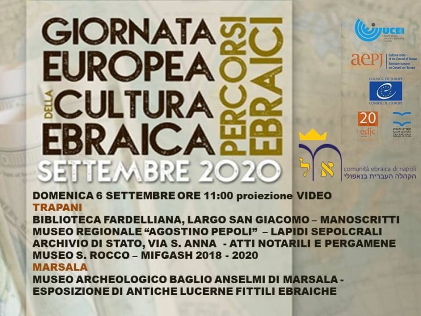 Trapani e Marsala partecipano alla Giornata Europea della Cultura Ebraica