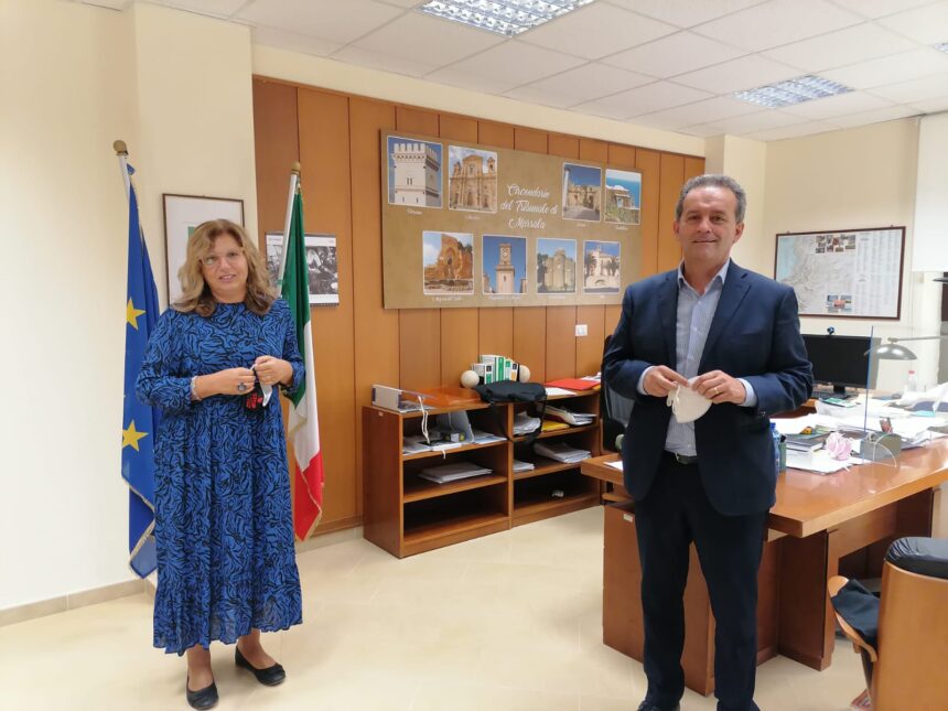 Il sindaco Massimo Grillo in visita al Tribunale di Marsala. La prossima settimana incontrerà il Prefetto di Trapani