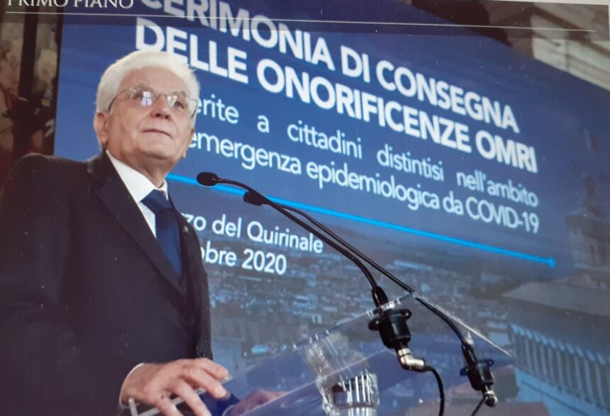 Mattarella ha consegnato le Onorificenze di Cavaliere dell’OMRI a cittadini che si sono distinti nell’emergenza del Covid-19