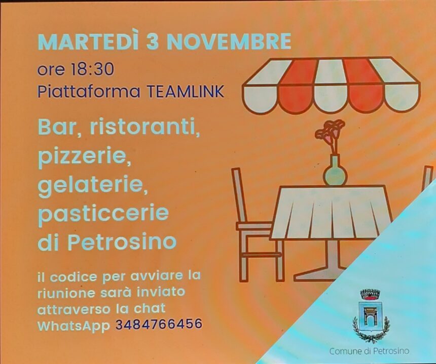 Due incontri con i rappresentanti delle attività commerciali di Petrosino. A pronuoverli l’amministrazione comunale