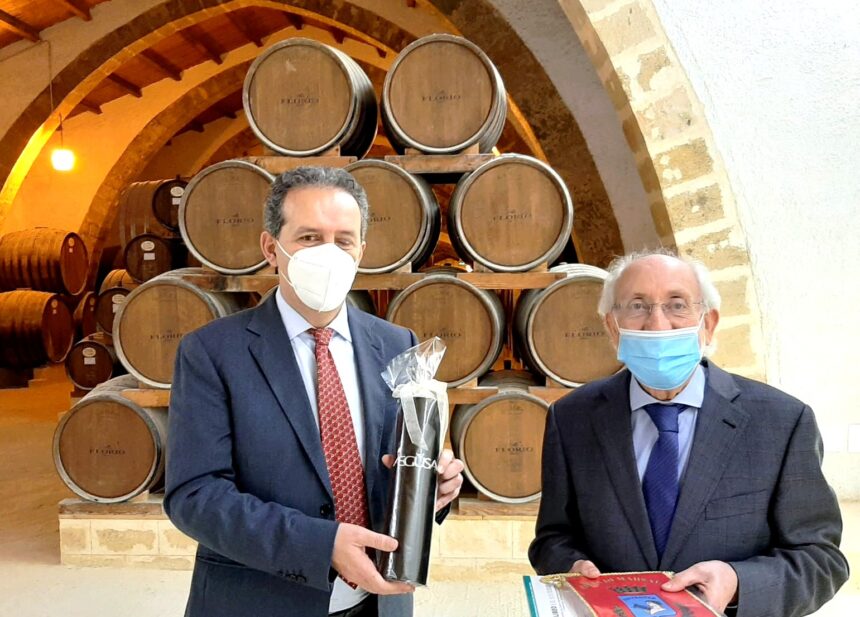 Il sindaco Grillo in visita alle cantine Florio di Marsala