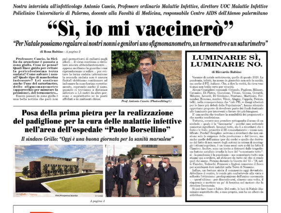 La prima pagina dell’edizione n. 12 del Vomere