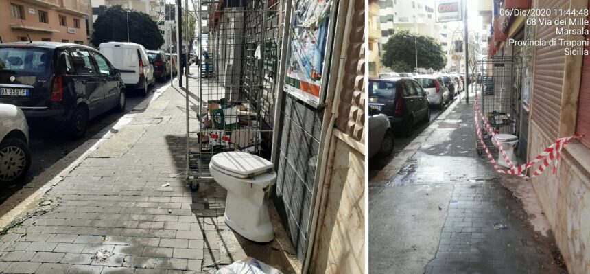 Rifiuto ingombrante abbandonato in via Dei Mille. L’assessore Milazzo:” Un’offesa ai residenti, uno sfregio alla città di Marsala!