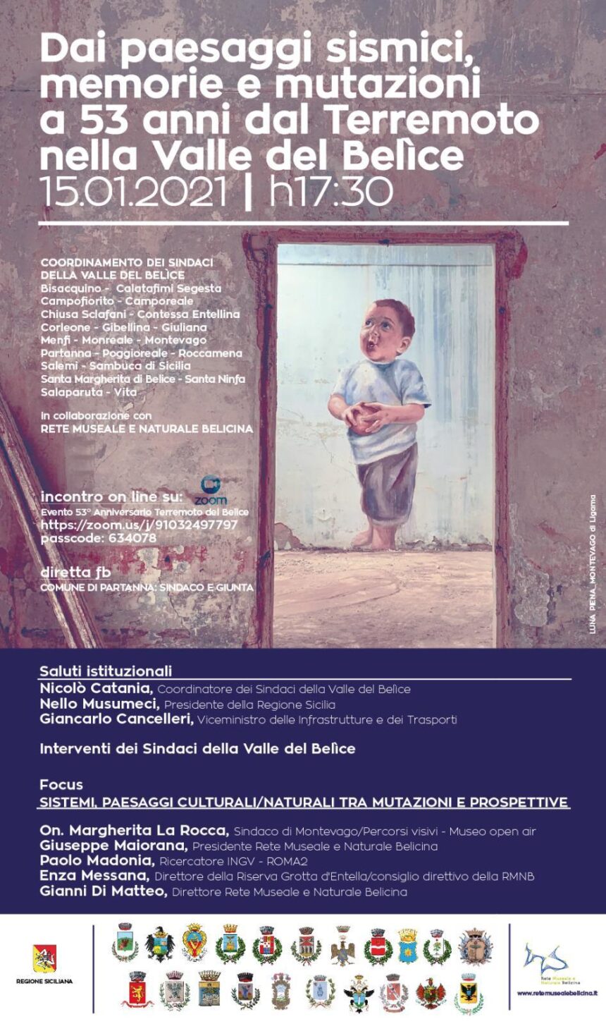 Al via le iniziative per la commemorazione del 53esimo  anniversario del terremoto della Valle del Belice