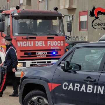 Petrosino: incendio in un’abitazione popolare. Carabinieri e Vigili del Fuoco mettono al sicuro due bambini