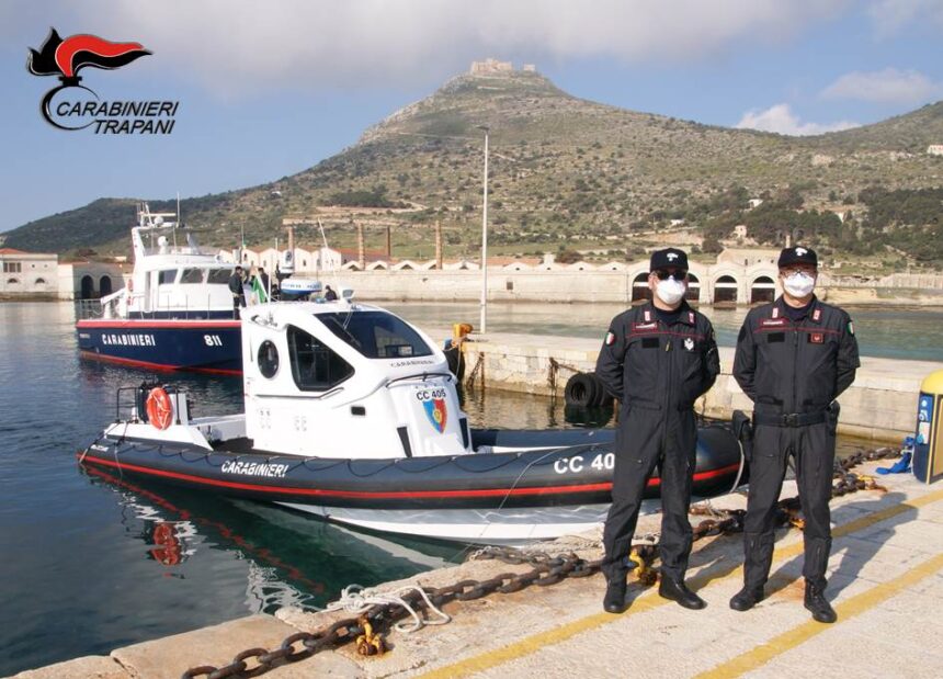 A Favignana donna in arresto per detenzione munizionamento da guerra, porto di armi atti ad offendere e droga