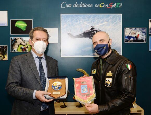 Il sindaco di Marsala, Massimo Grillo, in visita all’82° Centro Combat S.A.R. di Birgi