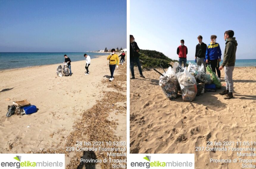 Nuovi interventi di volontari ambientalisti a Marsala, ripuliti tratti di spiaggia e raccolto rifiuti alla Spagnola