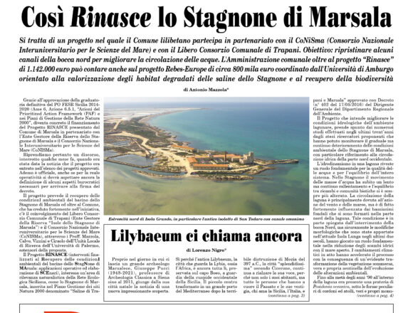 Ecco la prima pagina de “il Vomere”, già in edicola