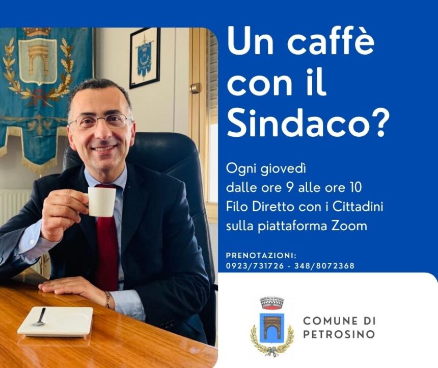 Filo diretto con i cittadini di Petrosino, al via gli incontri online “Un Caffè con il Sindaco”