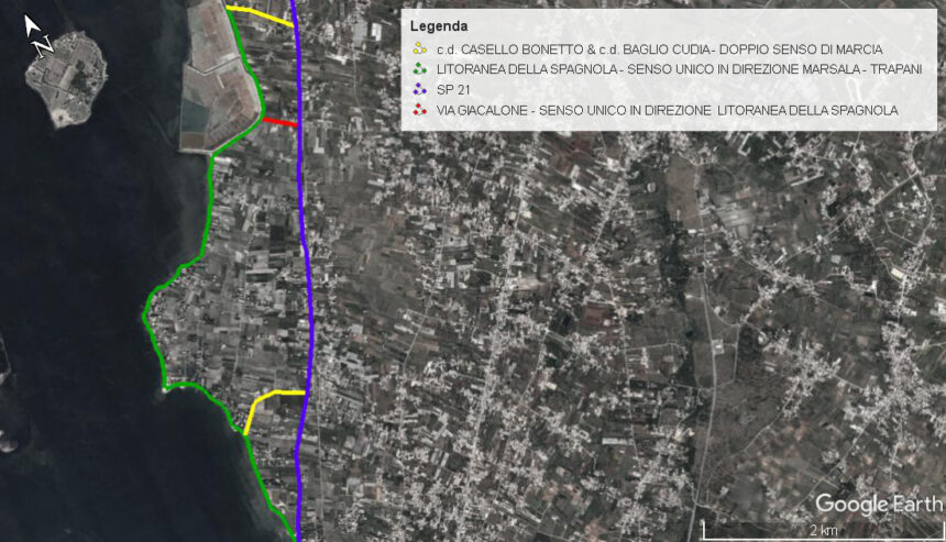 Pista ciclabile  lungo la laguna dello Stagnone, ecco la nuova ordinanza che ne regola la fruibilità