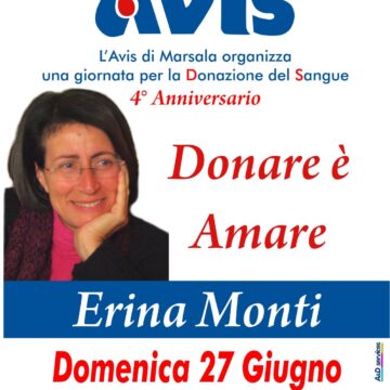 Avis Marsala. Una giornata di donazioni dedicata a Erina Monti