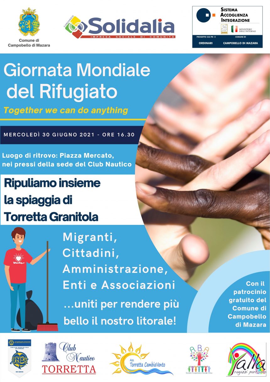 Ripuliamo insieme la spiaggia di Torretta Granitola: l’iniziativa per celebrare la Giornata mondiale del Rifugiato