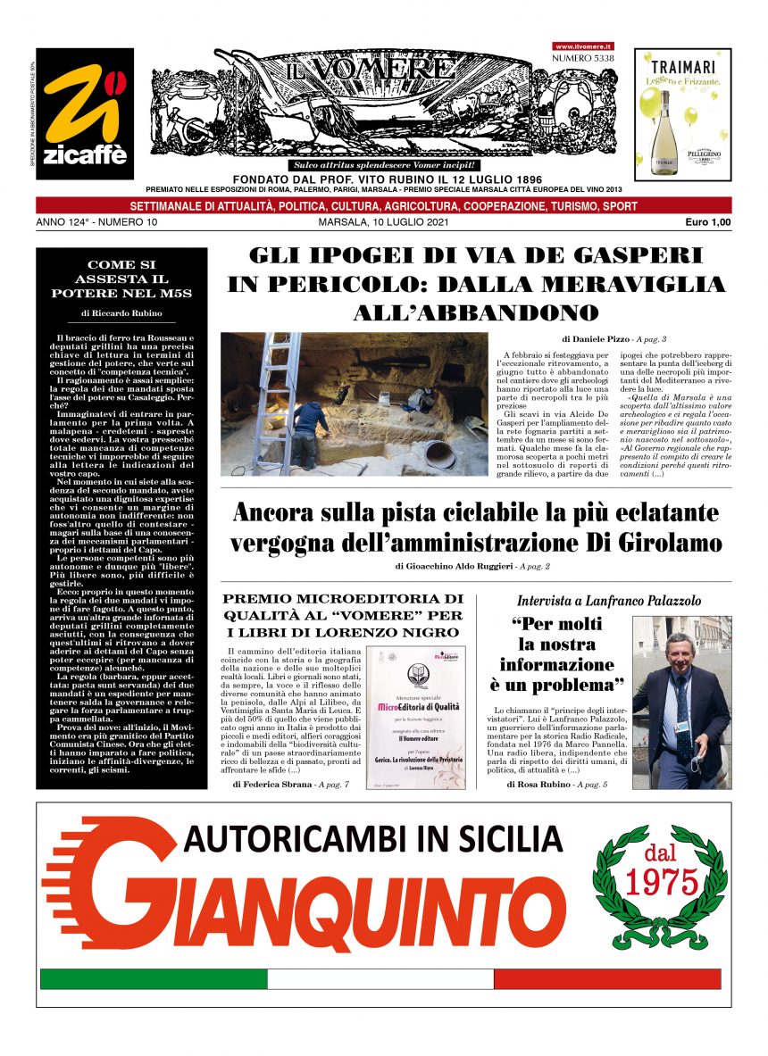 Ecco la prima pagina del Vomere