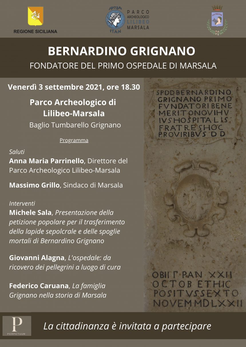 Conferenza: Bernardino Grignano primo fondatore dell’ospedale di Marsala
