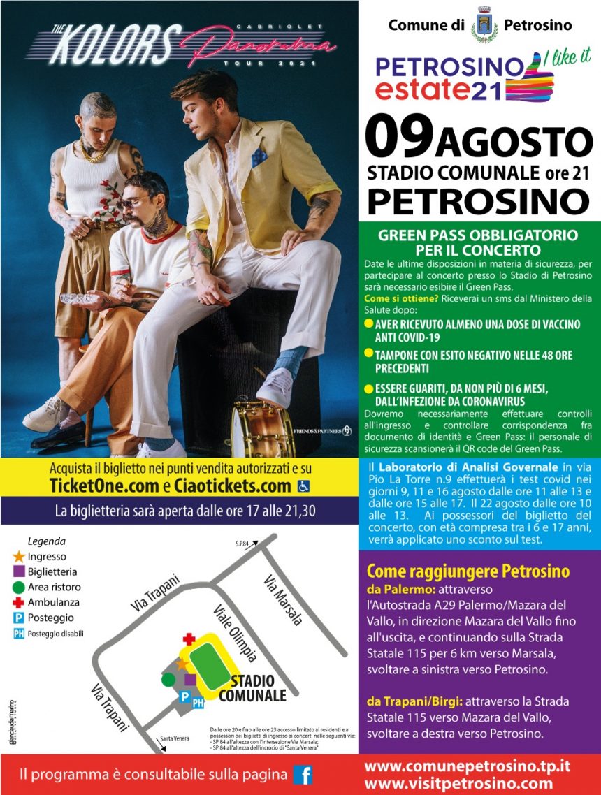 “Petrosino Estate 2021”, lunedì 9 agosto The Kolors in concerto