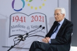 Il Presidente della Repubblica Sergio Mattarella risponde ad alcune domande di giovani partecipanti al 40° seminario per la formazione federalista europea in occasione dell’80° anniversario del Manifesto di Ventotene