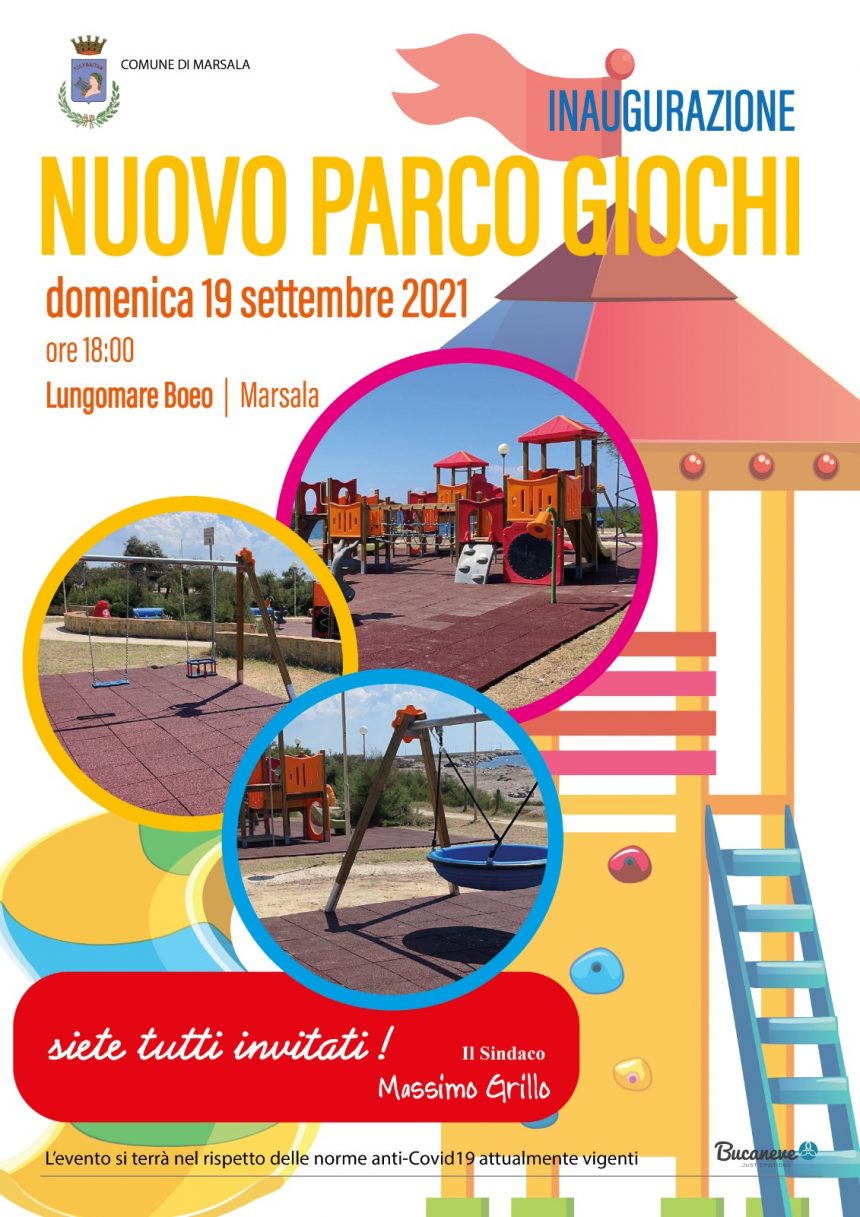 Marsala, nuovo parco giochi sul Lungomare. Domenica 19 l’inaugurazione