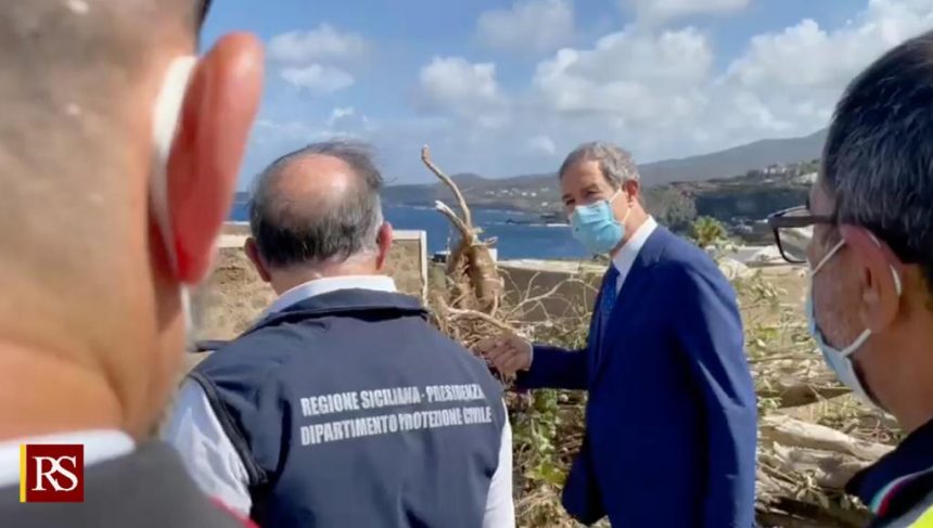 Pantelleria, conclusa visita di Musumeci. Regione delibererà stato di calamità e chiederà a Roma stato di emergenza