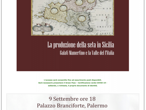 Presentazione del libro “La produzione della seta in Sicilia”