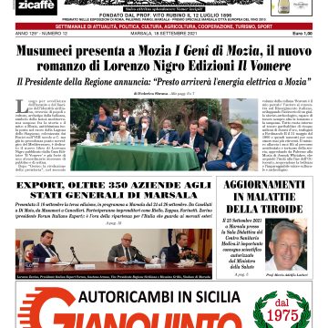 Ecco la prima pagina del Vomere che trovate in edicola