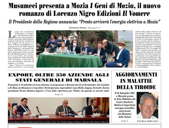 Ecco la prima pagina del Vomere che trovate in edicola