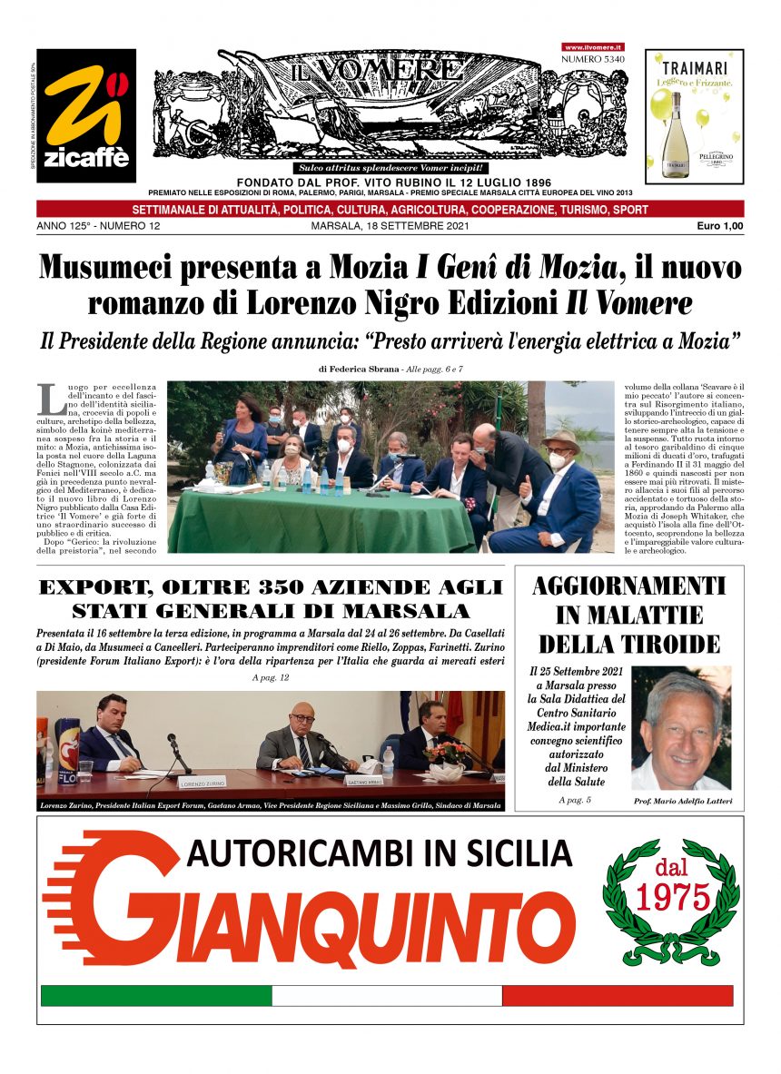 Ecco la prima pagina del Vomere che trovate in edicola