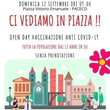 Paceco, vaccinazioni in piazza Vittorio Emanuele