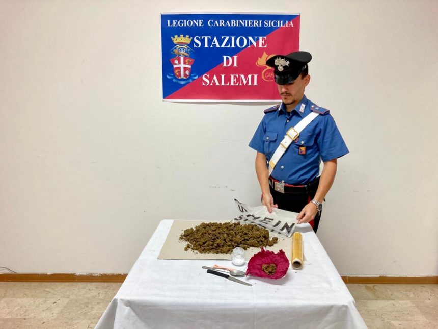 Salemi. I Carabinieri arrestano un 35enne: era in possesso di quasi mezzo chilo di marijuana