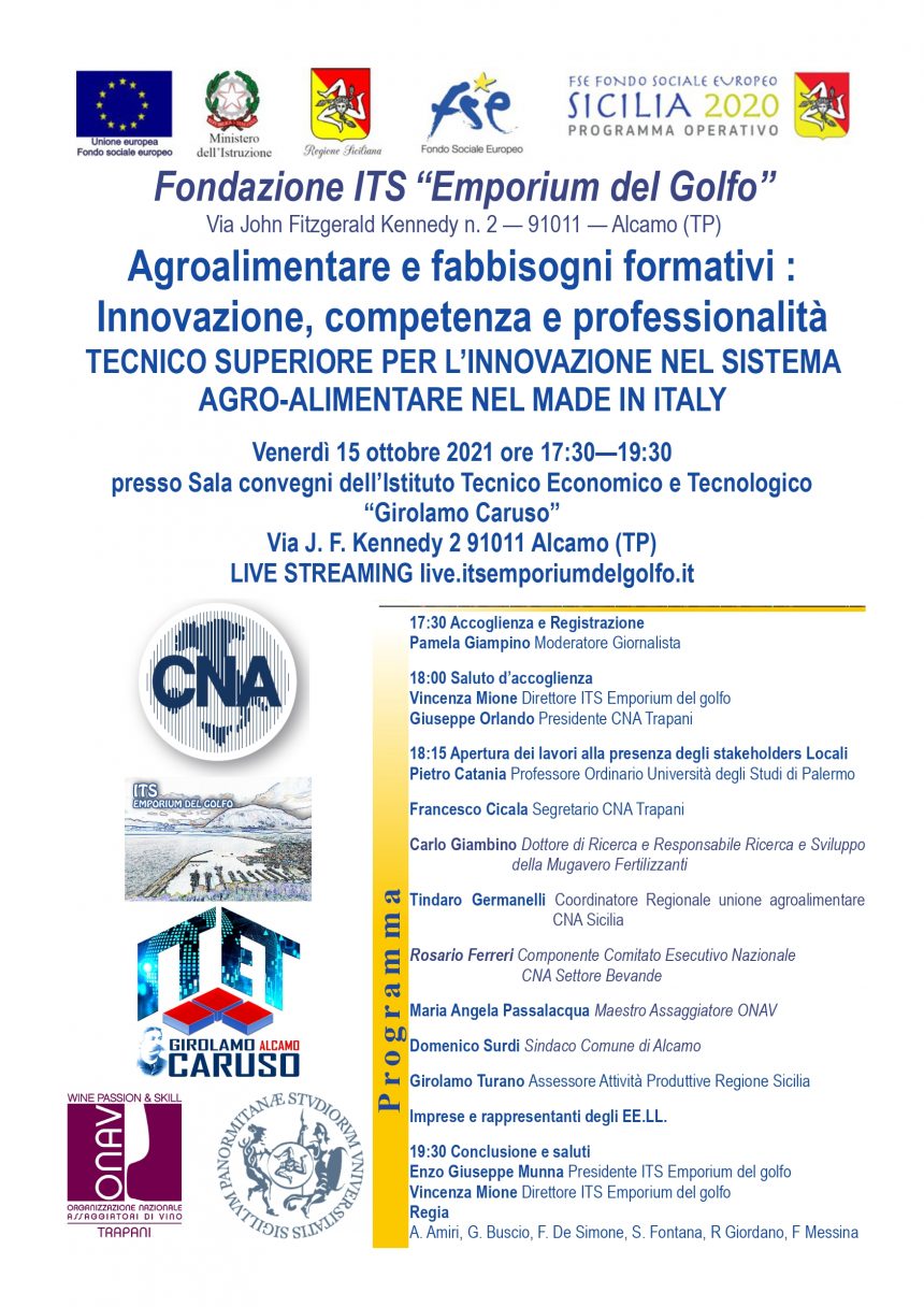 CNA Trapani promuove l’Alta Specializzazione: venerdì 15 ottobre un seminario su “Agroalimentare e fabbisogni formativi”