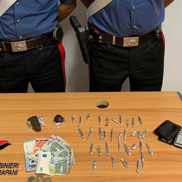 Trapani: arrestato dai Carabinieri spacciatore 22enne