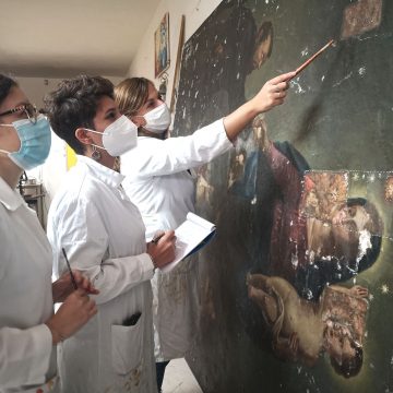 Dal restauro spuntano i colori originali: la sorpresa su un tela a Partanna
