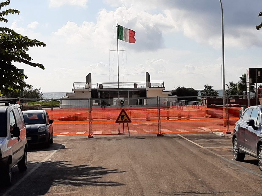 Marsala, avviati i lavori di riqualificazione sul lungomare nel tratto antistante il Monumento ai Mille