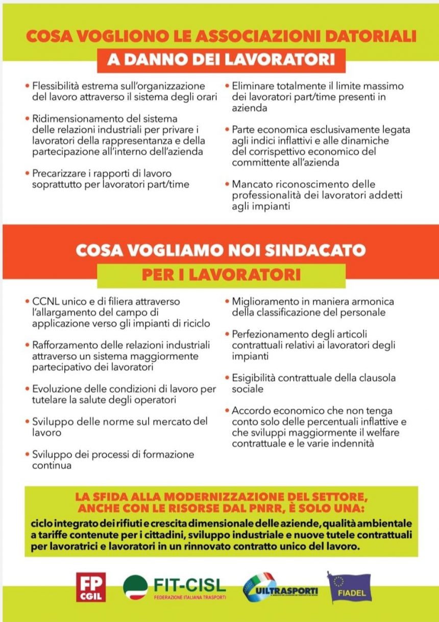 Rifiuti, anche in Sicilia, lunedì 8 novembre sarà sciopero generale dei servizi ambientali per rivendicare il rinnovo di un contratto scaduto da oltre due anni