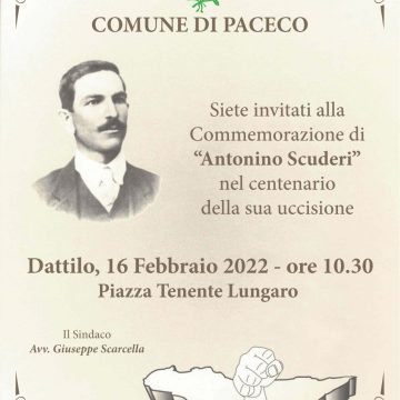 Paceco, si commemora Antonino Scuderi nel centenario della sua uccisione