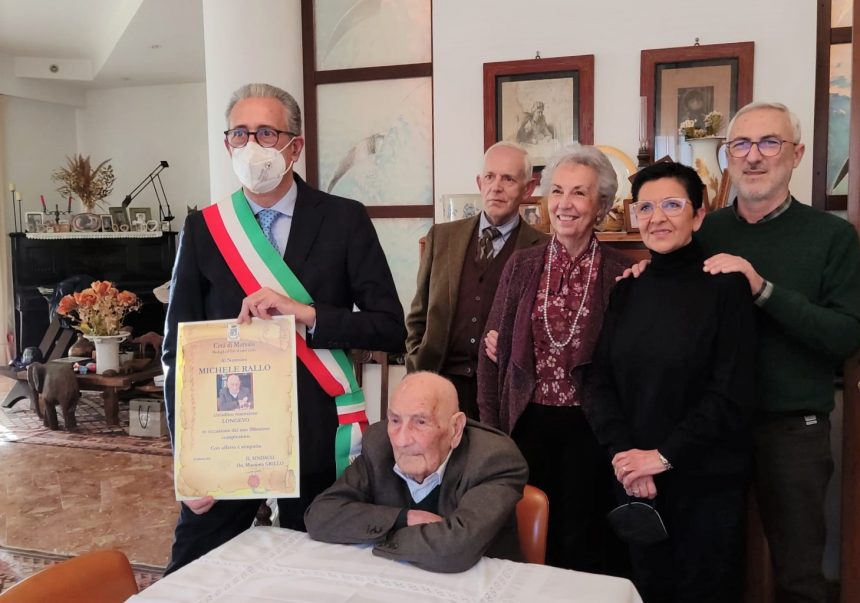 Michele Rallo, 106 anni, è il più longevo cittadino marsalese