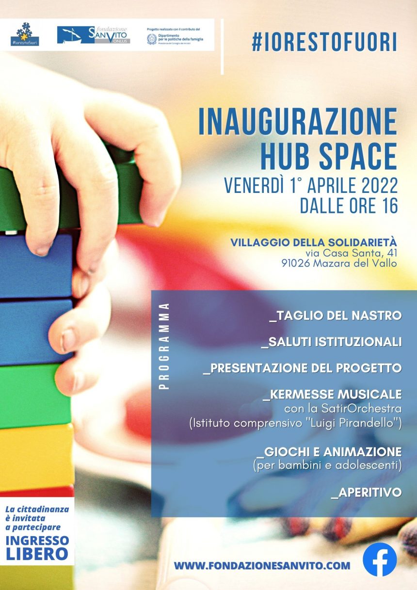 A Mazara del Vallo s’inaugura l’hubspace del progetto #IORESTOFUORI