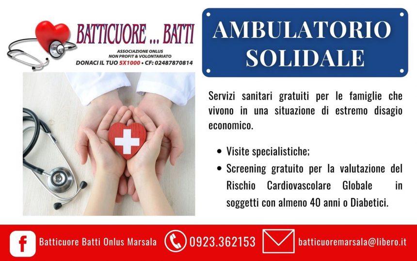 Batticuore Batti onlus inaugura a Marsala l’Ambulatorio Solidale