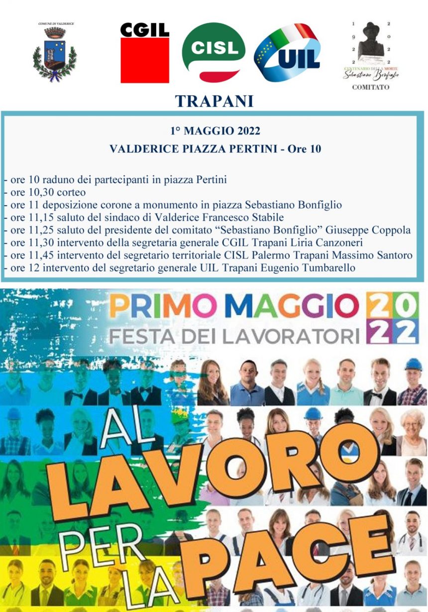 Primo Maggio, Cgil Cisl Uil Trapani: “Si dia centralità al lavoro per ripartire”