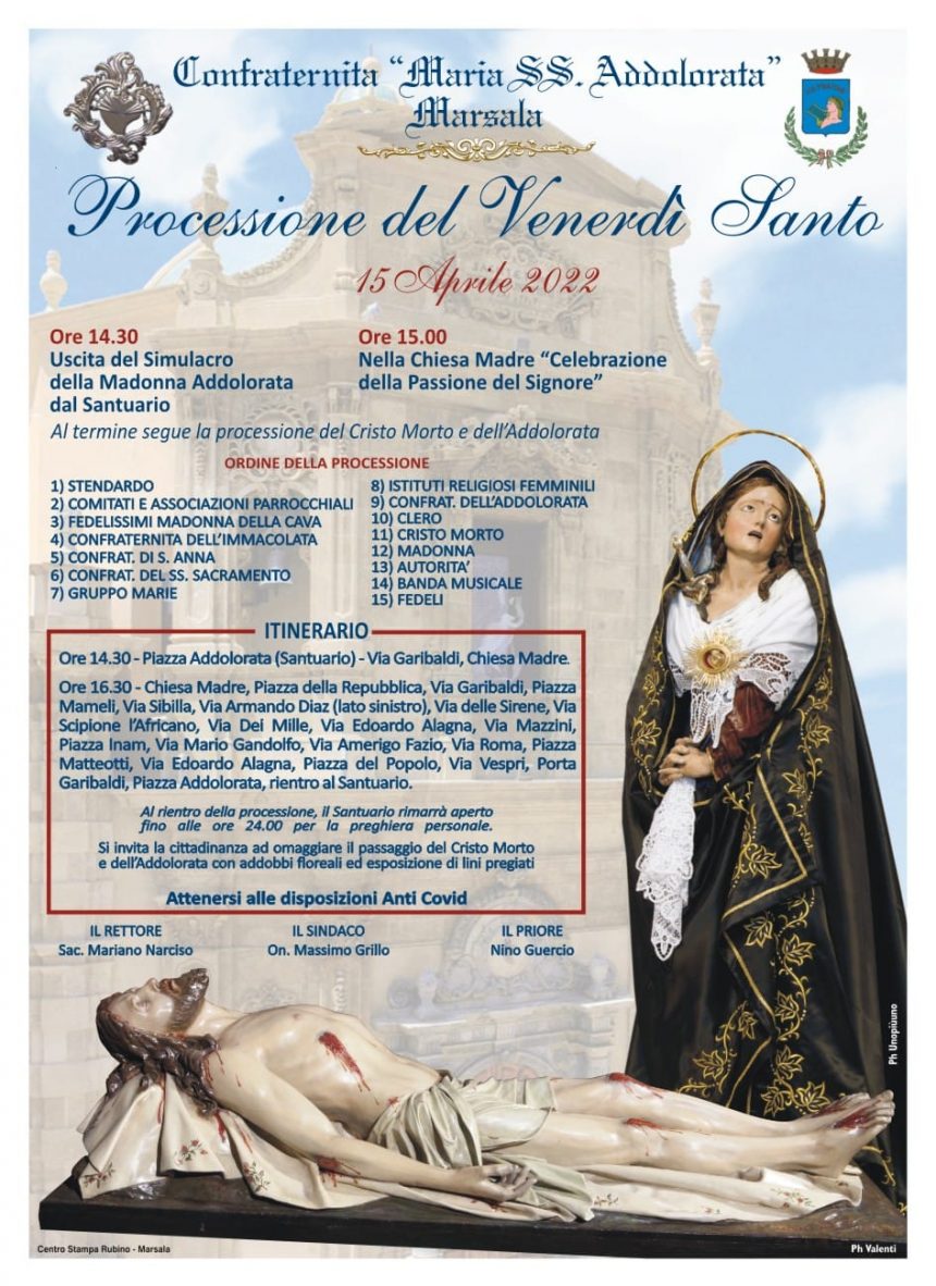 Torna la Processione del Venerdì Santo a Marsala dopo due anni di pandemia