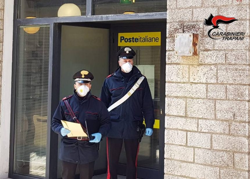 Marsala. Un uomo affetto da covid non può ritirare la pensione: ci pensano i Carabinieri
