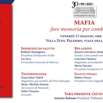 Presentazione volume di Antonio Balsamo “Mafia, fare memoria per combatterla”