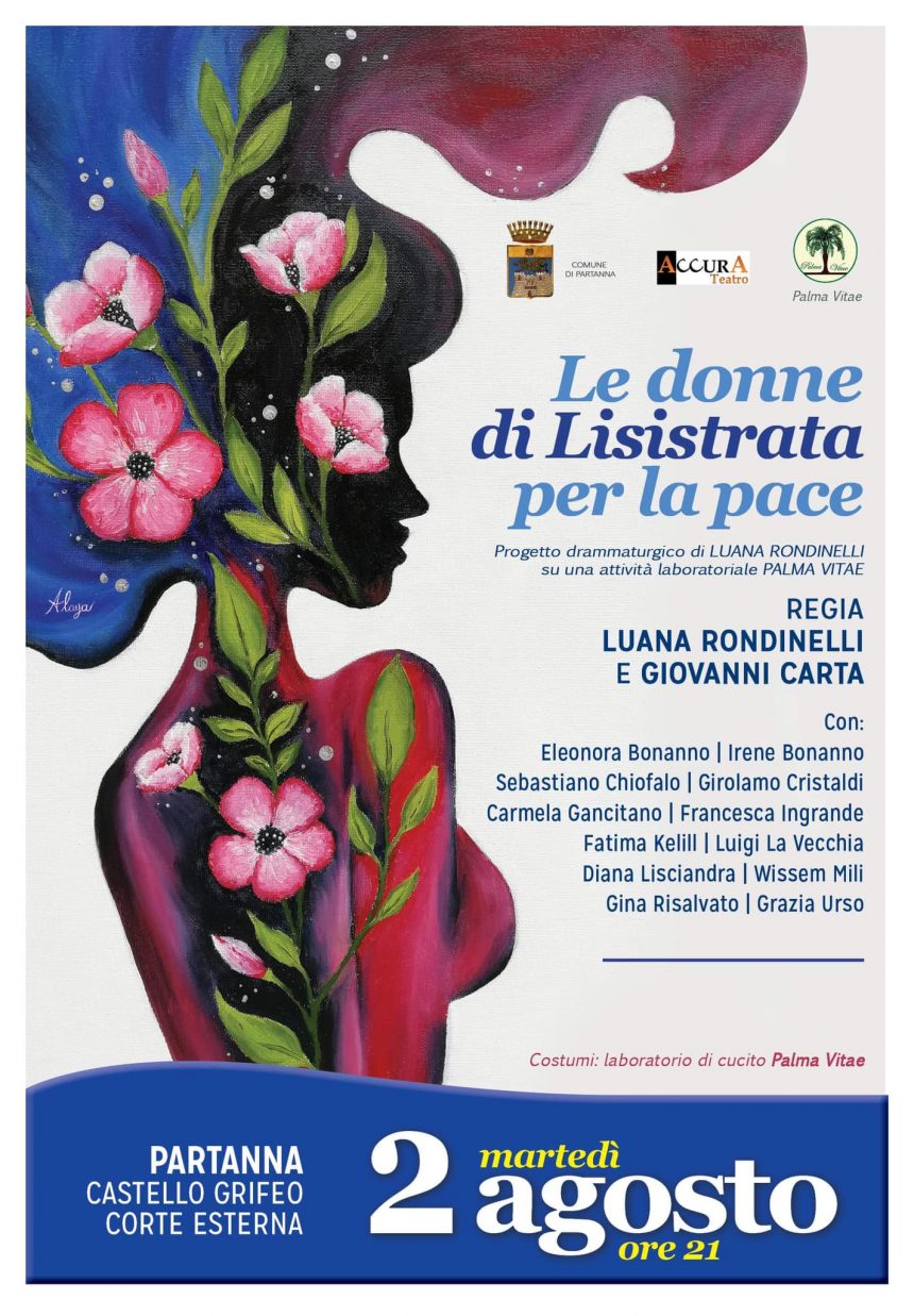 Questa sera a Partanna va in scena lo spettacolo “Le donne di Lisistrata per la pace”